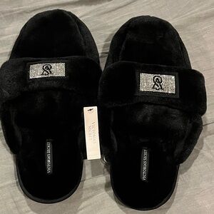 NWT All Black Victoria Secrets House Slippers